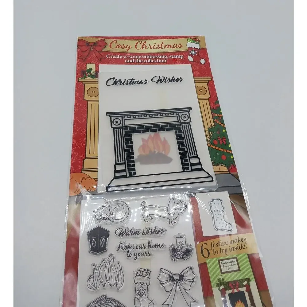 Jennifer Ellory Cosy Christmas Create A Scene Embossing Stamp & Die Collection